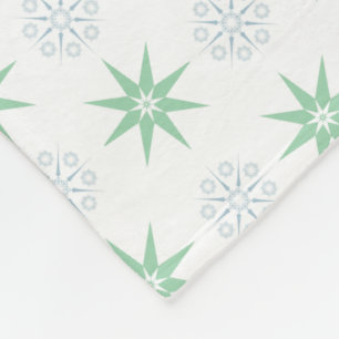 Cobertor De Velo Estrelas de inverno e flocos de neve Padrão Branco