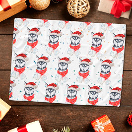 Cobertor De Velo Estrelas de Natal da Raça Canina Husky Siberiano