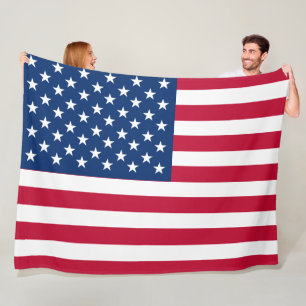 Cobertor De Velo Estrelas e faixas de bandeira americanas