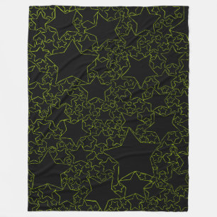 Cobertor De Velo Estrelas, Estrelas, Estrelas - Verde limão