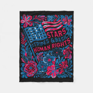 Cobertor De Velo Estrelas Listras Direitos Humanos 4 De Julho Flora