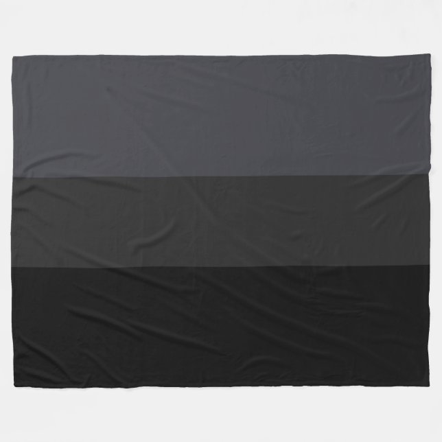 Cobertor De Velo Estrias Monocromáticas Negras de Cinzas Amplas Ele (Frente (Horizontal))