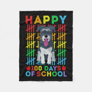 Cobertor De Velo Estudante De Cachorro Schnauzer Feliz 100 Dias De
