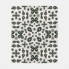 Cobertor De Velo Estudante de química orgânica padrão preto e branc