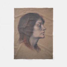 Cobertor De Velo Estudo de uma Cabeça de Mulher (por Evelyn De Morg