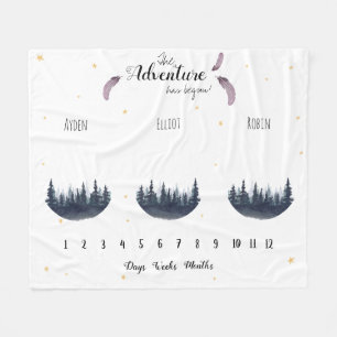 Cobertor De Velo Etapa tripla de aventura de Aquarela Personalizada