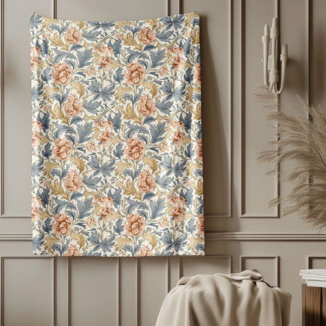 Cobertor De Velo Eterno William Morris Classic Floral Patternos (Timeless William Morris Classic Floral Patterns Fleece Blanket)