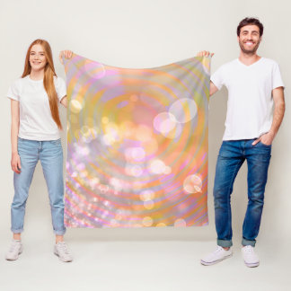 Cobertor De Velo Ethereal Glow Spirals and Light Fleece Blanket