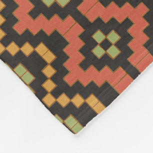 Cobertor De Velo Etnia Red Black Green Tribal Egípcia