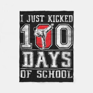 Cobertor De Velo Eu Acabei de Chutar 100 Dias De Karate Escolar Fel