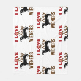 Cobertor De Velo Eu Adoro Miniatura Miniatura de Wieners Dachshund 