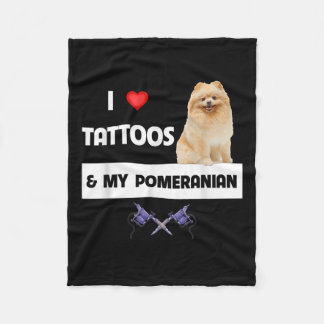 Cobertor De Velo Eu Adoro Tatuagens E Meu Cachorro Pomeraniano Corp