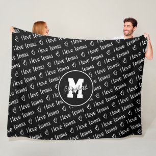Cobertor De Velo Eu adoro texto tênis preto branco QUALQUER cor