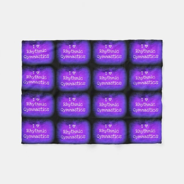 Cobertor De Velo Eu amo a cobertura do velo da ginástica rítmica (Frente (Horizontal))