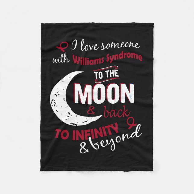 Cobertor De Velo Eu Amo Alguém Com A Síndrome Williams (Frente)