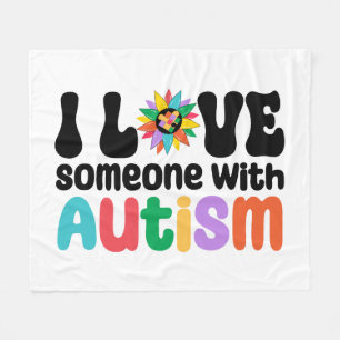 Cobertor De Velo Eu Amo Alguém Com Autismo