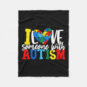 Cobertor De Velo Eu Amo Alguém Com Autismo Sensibilização Autista 1