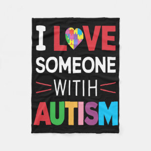Cobertor De Velo Eu Amo Alguém Com Autismo Sensibilização Homens Mu