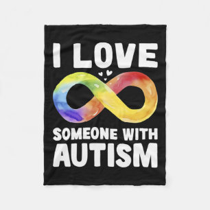 Cobertor De Velo Eu Amo Alguém Com Consciência Autista Arco-Íris In