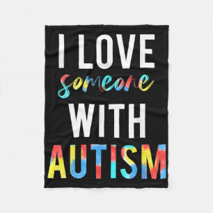 Cobertor De Velo Eu Amo Alguém Com Presente Autismo Para Professore