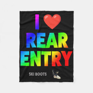 Cobertor De Velo Eu Amo Botas de Esqui de Entrada Traseira Camisa d