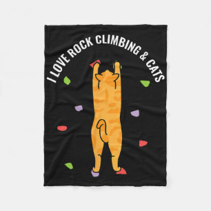 Cobertor De Velo Eu Amo Escalada e Gatos Gatinho Fofo Felino