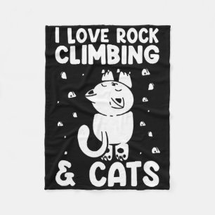 Cobertor De Velo Eu Amo Escalada Em Rocha E Gatos Gatinho Fofo Gato