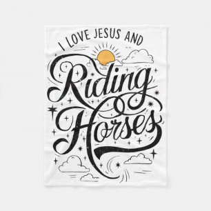 Cobertor De Velo Eu Amo Jesus E Cavalos Cavalos Andando Meninas De