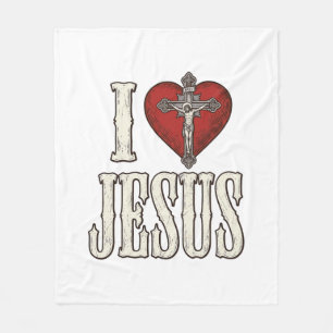 Cobertor De Velo Eu Amo Jesus Gravura Vintage Camisa de Fé Design_