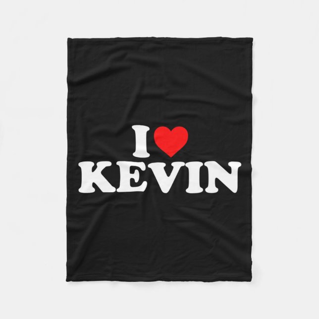 Cobertor De Velo Eu Amo Kevin - Coração Manga Longa  (Frente)