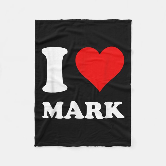 Cobertor De Velo Eu Amo Mark (Frente)