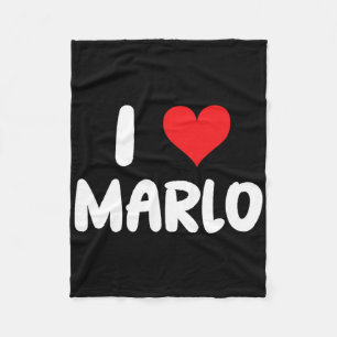 Cobertor De Velo Eu Amo Marlo - Coração - Nome