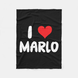 Cobertor De Velo Eu Amo Marlo - Coração - Nome