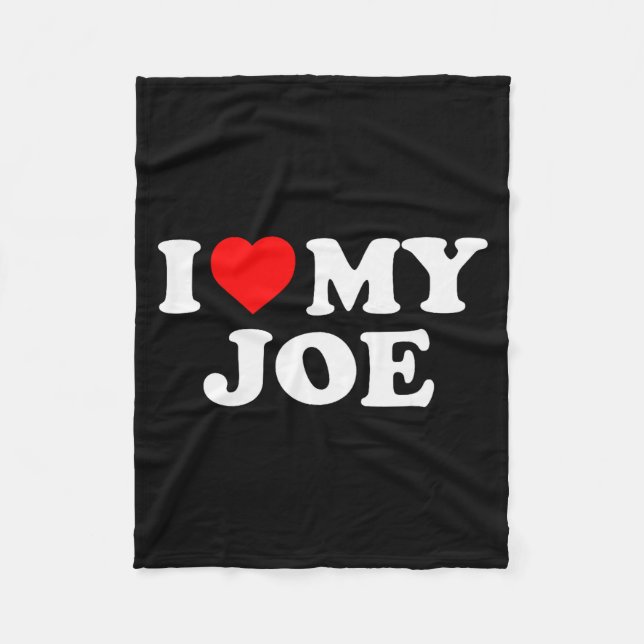 Cobertor De Velo Eu Amo Meu Joe (Frente)