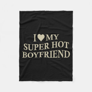 Cobertor De Velo Eu Amo Meu Namorado Super Atraente Camiseta Divert