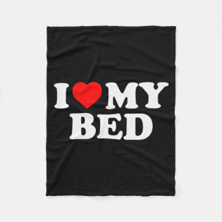 Cobertor De Velo Eu Amo Minha Cama - Coração Vermelho