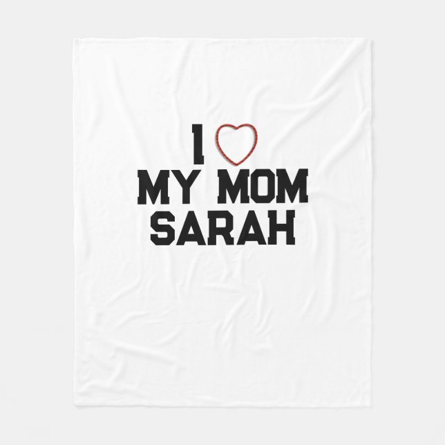 Cobertor De Velo Eu Amo Minha Mãe (Frente)