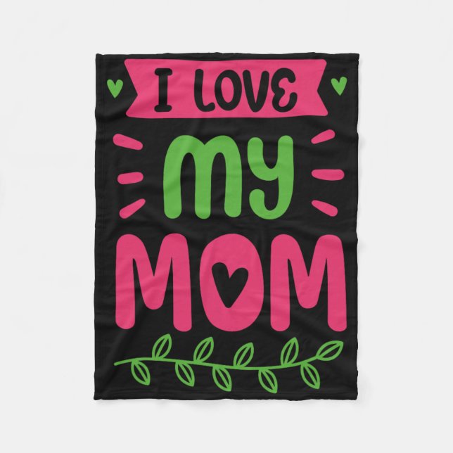 Cobertor De Velo Eu Amo Minha Mãe Mãe Mãe Mãe Mamãe Dizendo (Frente)
