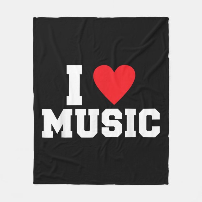 Cobertor De Velo Eu amo o Music Lover (Frente)