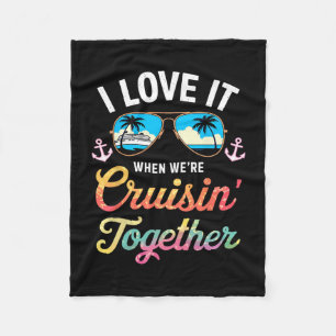 Cobertor De Velo Eu Amo Quando Estamos Navegando Juntos Camisa Famí