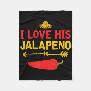 Cobertor De Velo Eu Amo Seu Jalapeno Correspondendo Casal Cinco De 