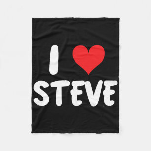 Cobertor De Velo Eu Amo Steve - Coração - Nome 