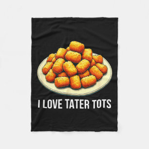 Cobertor De Velo Eu Amo Tater Tots -