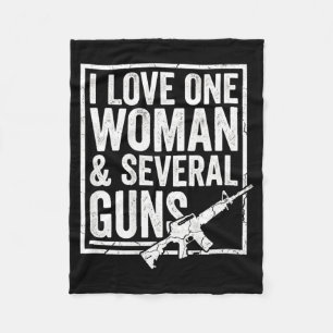Cobertor De Velo Eu Amo Uma Mulher Vários Armas Marido Piada Arma e