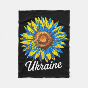 Cobertor De Velo Eu Apoio a Ucrânia Bandeira da Ucrânia Girassol Vi