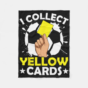 Cobertor De Velo Eu Coleciono Cartões Amarelos Futebol 