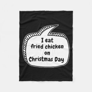 Cobertor De Velo Eu Como Frango Frito No Dia De Natal Balão De Fala