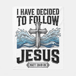 Cobertor De Velo Eu Decidi Seguir Jesus Camiseta Vintage