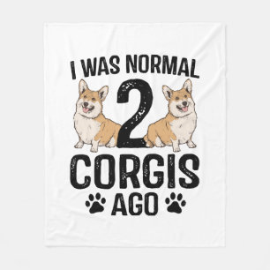 Cobertor De Velo Eu Era Normal 2 Corgis Atrás Cachorro