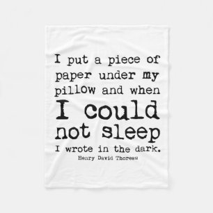 Cobertor De Velo Eu escrevi nas citações escuras de Thoreau